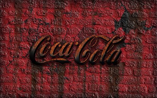 coke coca-cola brick wall