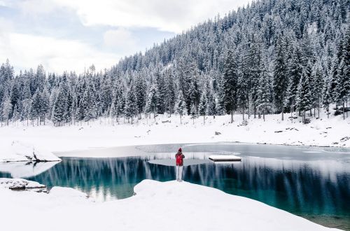 cold lake landscape