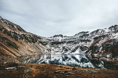 cold lake landscape