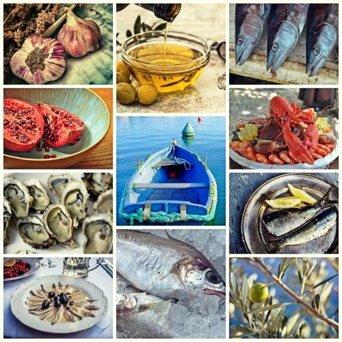collage fish seafood