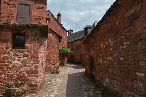collonges red  village  medieval