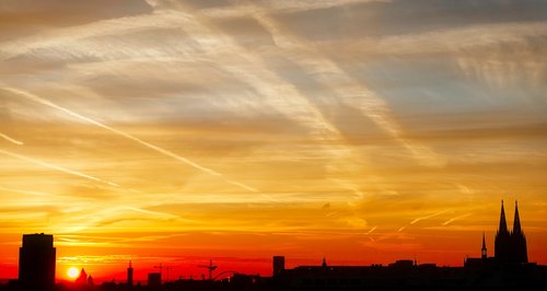 cologne  dom  sunrise