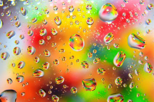 color colorful raindrops