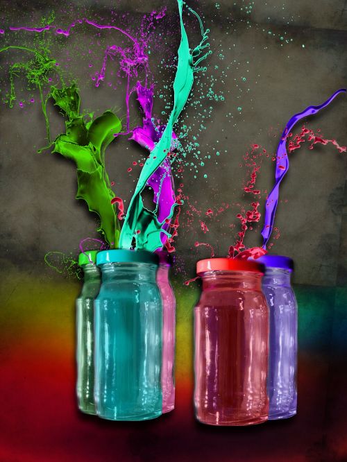 color spray glass