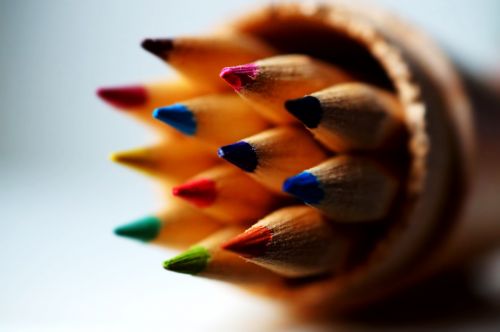 color coloured pencils macro photography