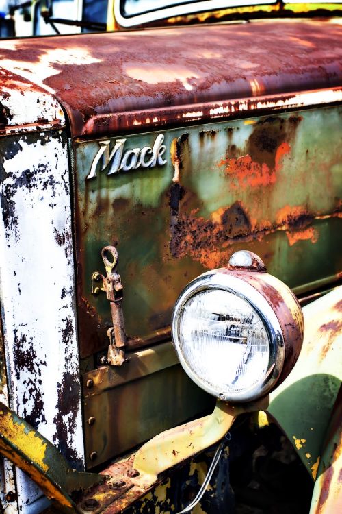 color old truck rusty