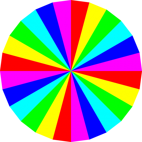 color range rainbow colors circle