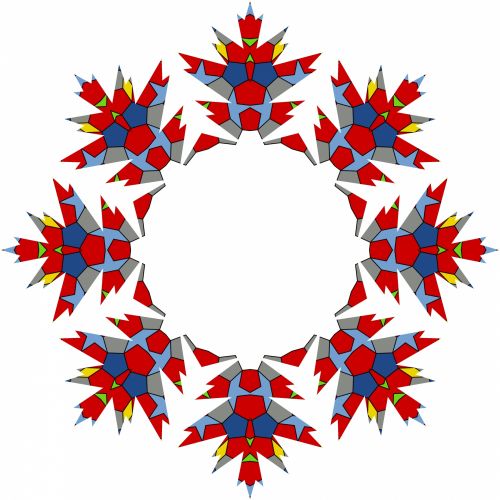 Color Snowflake Frame