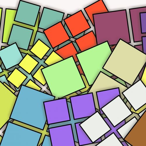 Color Squares With Material Grid