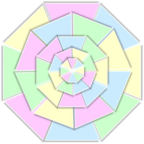 color wheel 3d pastels