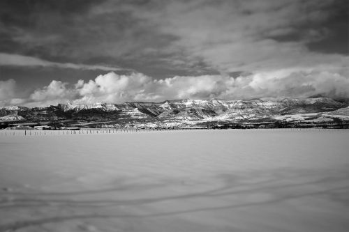 colorado scenic black and white