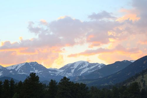 colorado rocky mountain sunset