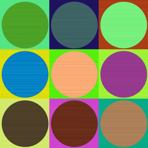Colored 9 Circles