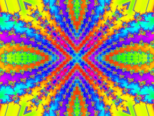 Colored Fractal Kaleidoscope