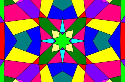 Colored Geometric Kaleidoscope