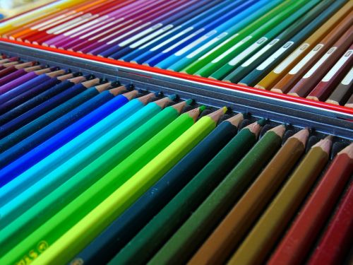 colored pencils pens watercolor pencils