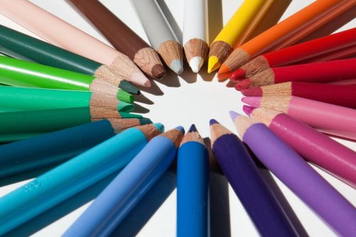 colored pencils colour pencils star
