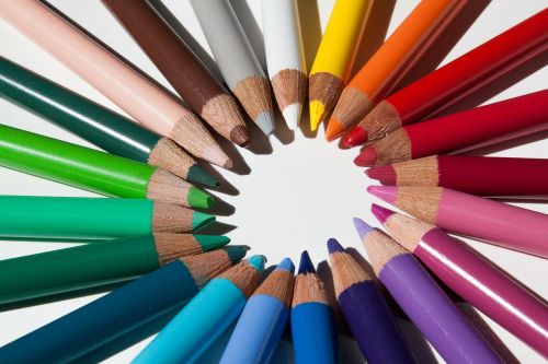 colored pencils colour pencils star