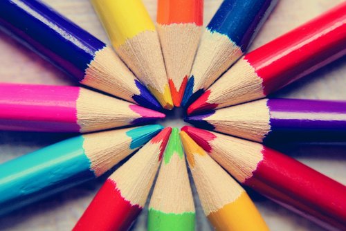 colored pencils  paint  heart
