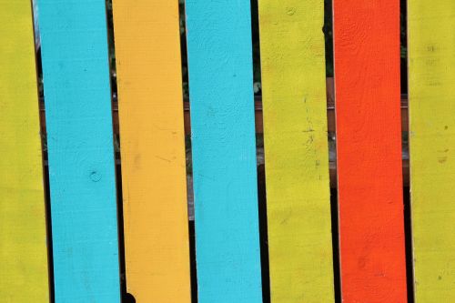 colorful color fence