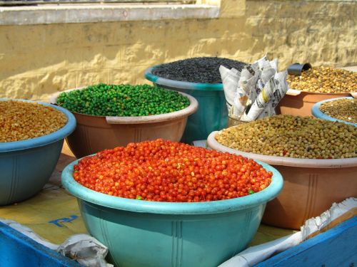 colorful beans market