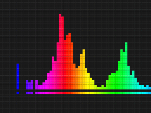 colorful sound wave squares