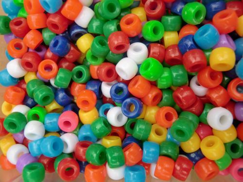 colorful beads mess