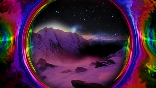 colorful space trippy