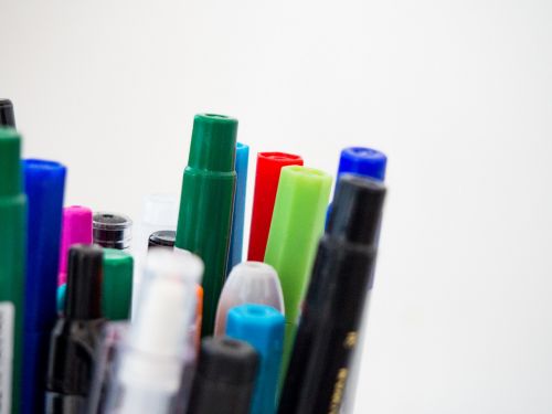 colorful pen marker