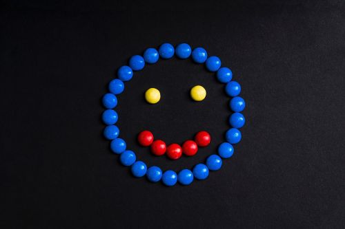 colorful candy smiley