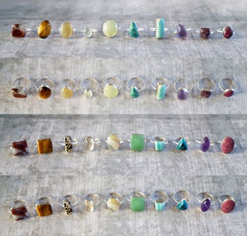 colorful gemstone rings