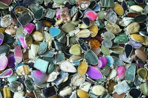 colorful gemstone pendants
