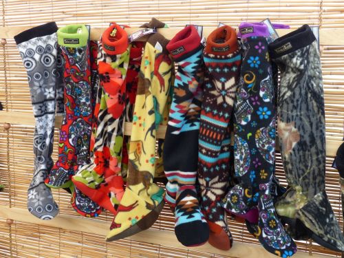 colorful artsy socks