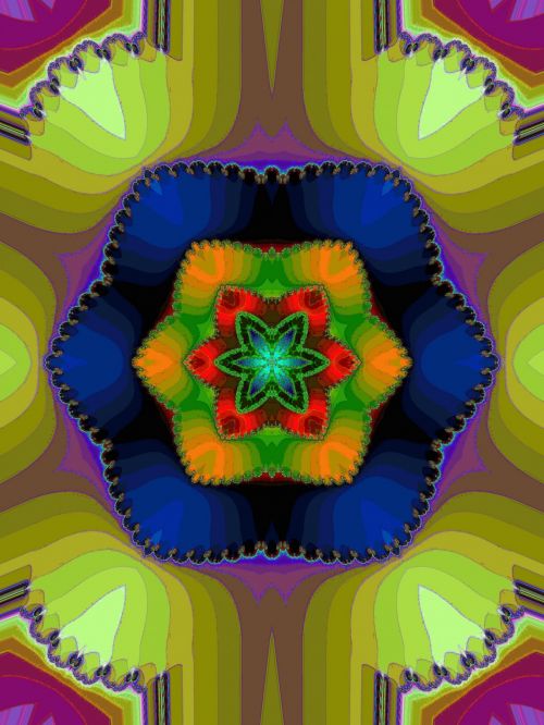 Colorful Fractal Kaleidoscope
