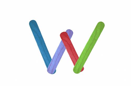 Colorful Letter W