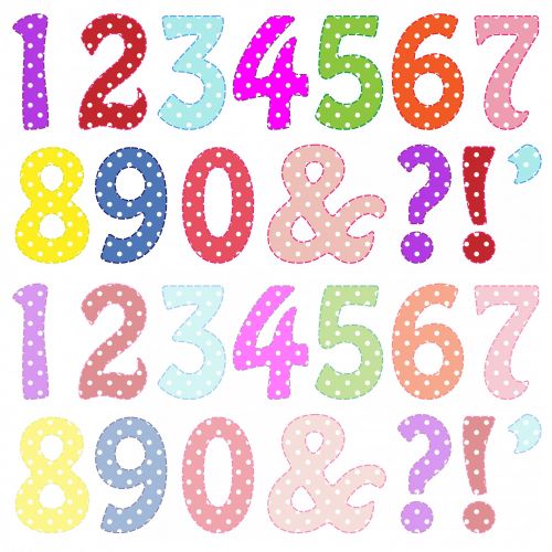 Colorful Numbers Clipart