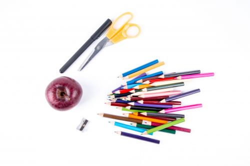 Colorful Pencils With Apple