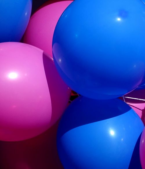 Colorful Pink And Blue Balloons