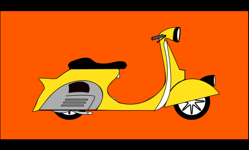 coloring scooter yellow