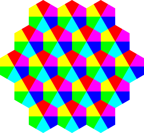 colors hexagons symmetry