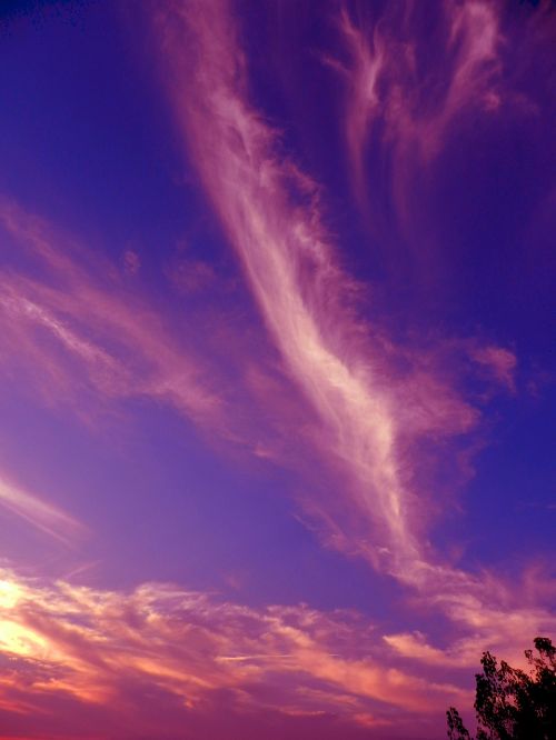 colors purple clouds