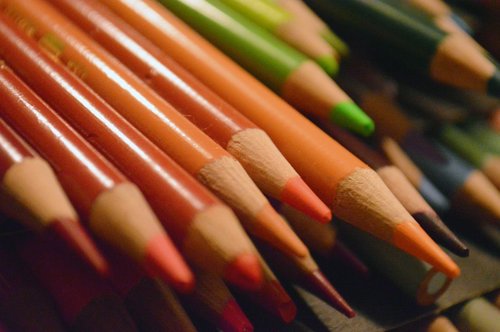 colors  orange  pencils