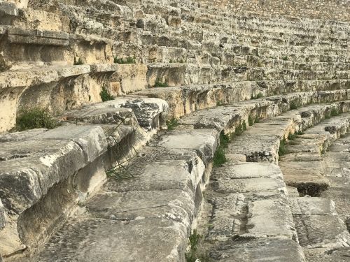 colosseum ancient ruins mottled stone stairs