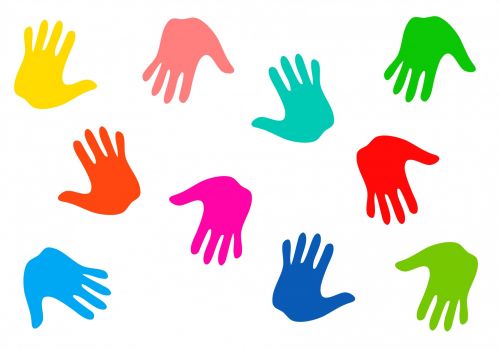 Colourful Handprints