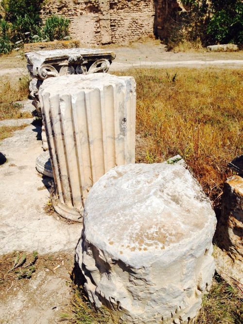 columnar ruins stones