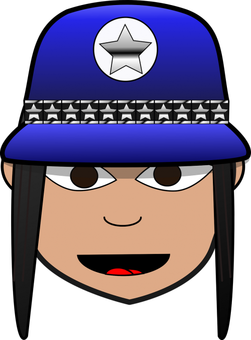 comic characters cop dress-up head