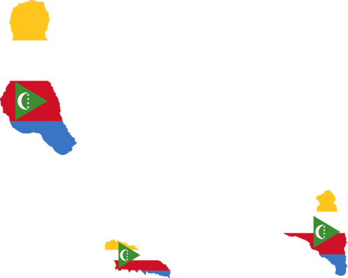 comoros flag map