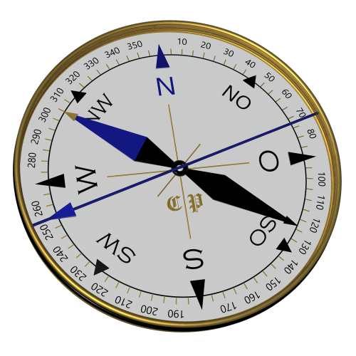 compass black blue