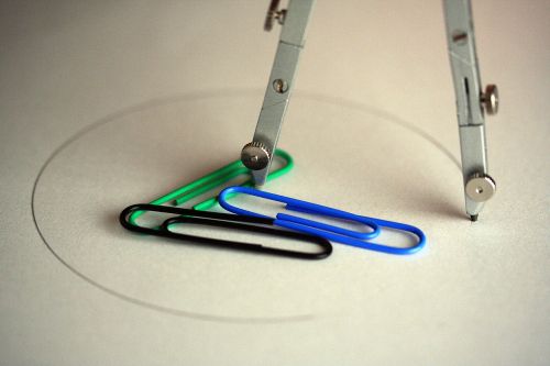 compass paperclip circle