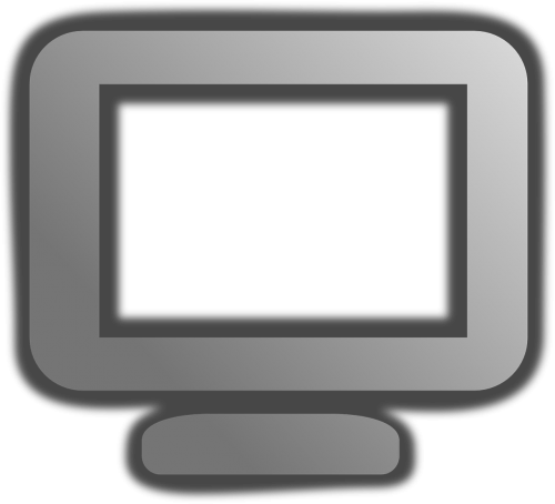 computer grey monitor